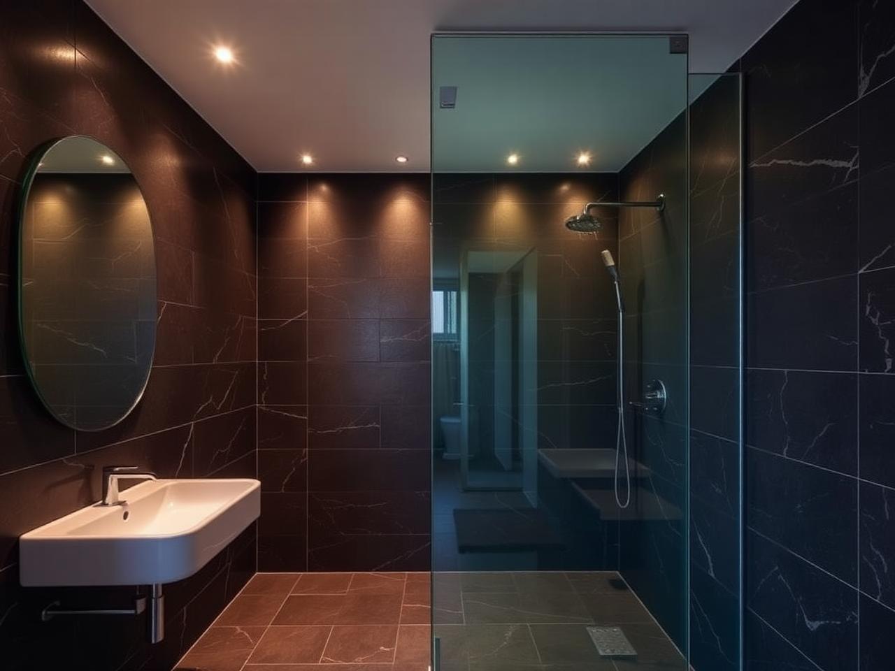 Ensuite with glass shower